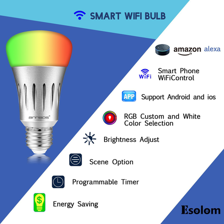 ANNBOS Bluetooth wifi Smart led Light Bulb