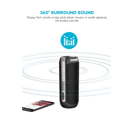 ANNBOS Waterproof Bluetooth Outdoor Wireless Speaker Built-In Microphone