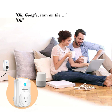 ANNBOS WiFi Outlet Smart Plug Compatible with Alexa, Google home