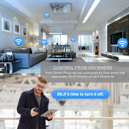 ANNBOS WiFi Outlet Smart Plug Compatible with Alexa, Google home