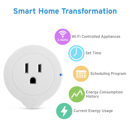 ANNBOS WiFi Outlet Smart Plug Compatible with Alexa, Google home
