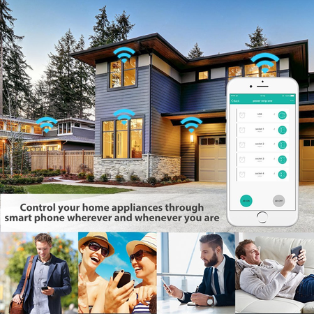 ANNBOS WiFi Outlet Smart Plug Compatible with Alexa, Google home