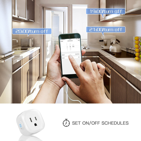 ANNBOS WiFi Outlet Smart Plug Compatible with Alexa, Google home