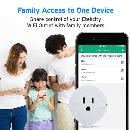 ANNBOS WiFi Outlet Smart Plug Compatible with Alexa, Google home