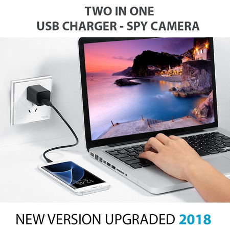 ANNBOS Wifi Spy Camera Full 1080P Motion Detection Mini USB Wall Charger Adapter Camera Security with Internal 32GB SD Card