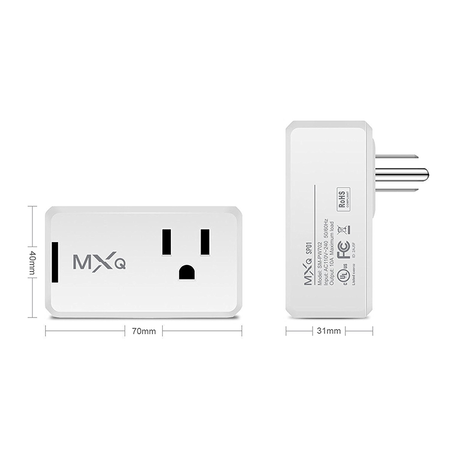 MXQ Wireless Mini Smart Outlet Wifi Enabled Smart Plug Alexa Intelligent Switch compatible