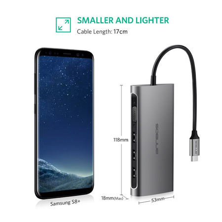 ANNBOS USB Type C Multiport Docking Station, USB C to VGA Ethernet Adapter Power Delivery