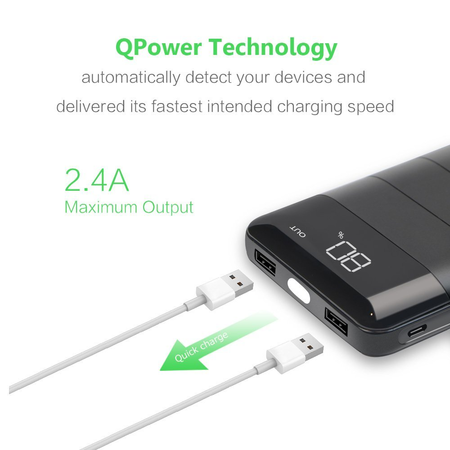 ANNBOS Power Bank Compact 20100mAh External Battery Charger Dual 2.4A Output Digi-Power Technolog
