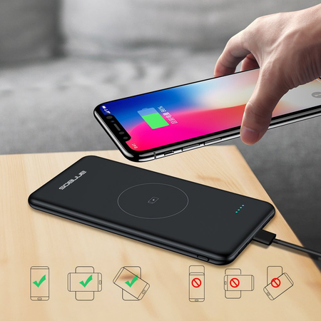 ANNBOS Qi Wireless 10000mAh Portable Battery Charger Fast Charging Power Bank