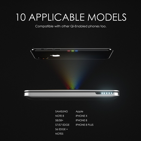 ANNBOS Qi Wireless 10000mAh Portable Battery Charger Fast Charging Power Bank