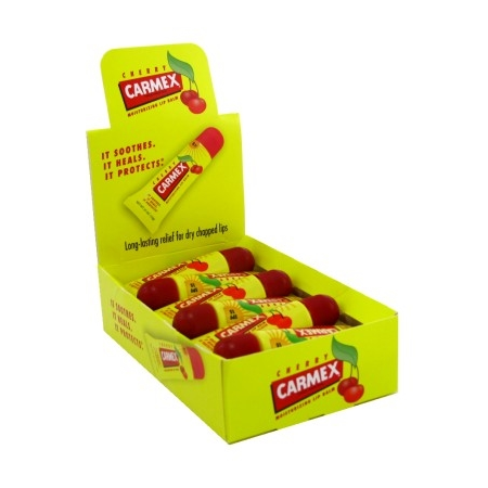 Carmex Lip Balm Tube Cherry Spf#15 0.35oz (12 Pieces) Display