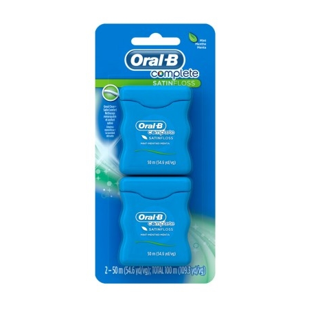 Oral-B 54 Yards Floss Satin Mint Twin Pack (6 Pieces)