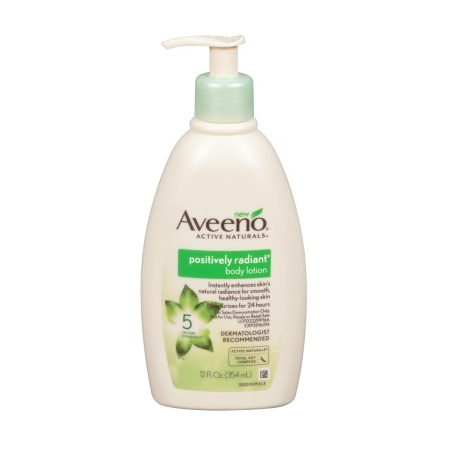 Aveeno Positively Radiant Body Lotion 12oz Pump