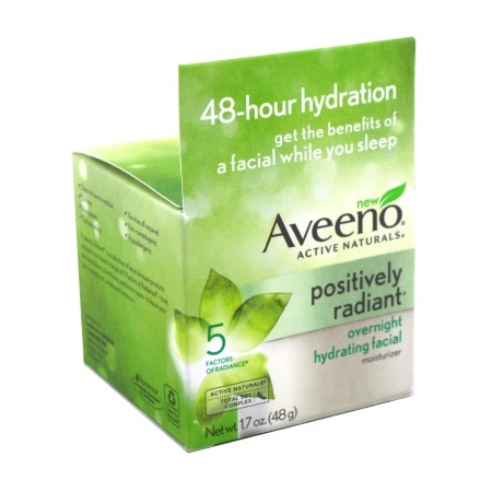 Aveeno Positively Radiant Overnight Facial Moistzr 1.7oz