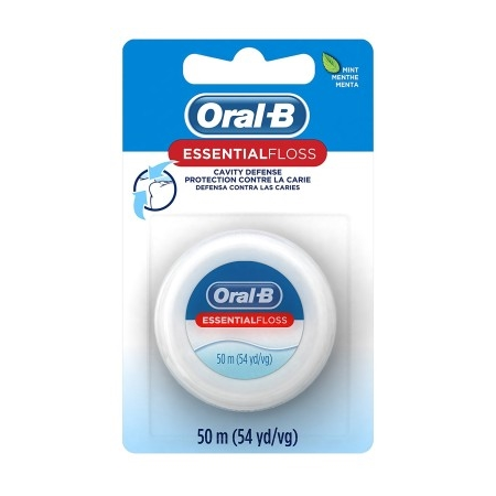 Oral-B 54 Yards Floss Essential Mint Wax (6 Pieces)