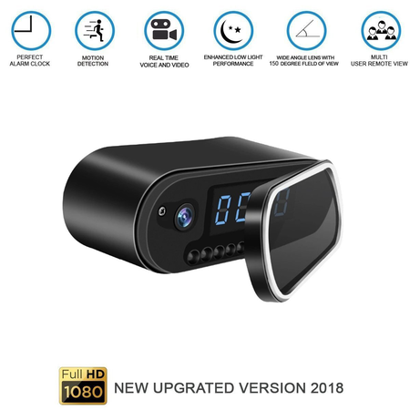 AnnBos Clock Hidden Spy Security Nanny Camera Wifi Wireless IP Full HD 1080P Motion Detection Alarm Video Recorder Night Vision Home/Office Surveillance Premium