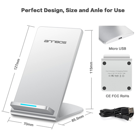 AnnBos iPhone X Wireless Charger HETP Wireless Charging Dock