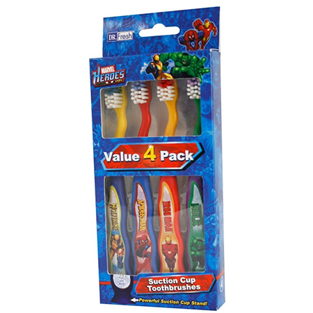 Dr. Fresh Toothbrush 4 Count Marvel Heroes