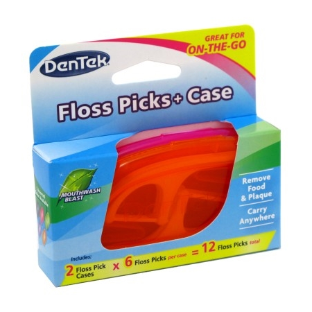 Dentek Floss Picks On The Go With Case 12 Count