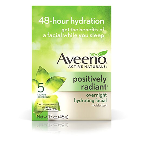 Aveeno Positively Radiant Overnight Facial Moistzr 1.7oz
