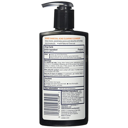 Biore Deep Cleansing Pore Charcoal 6.77oz Pump