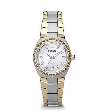 Đồng hồ Fossil Two-Tone Silver Dial Glitz Watch