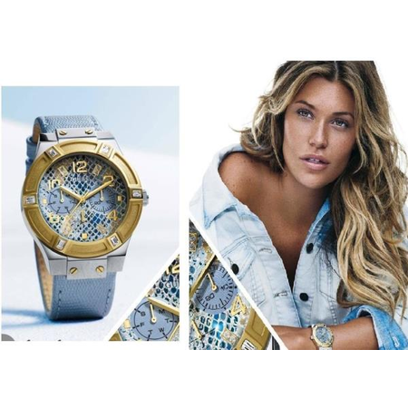 Đồng hồ GUESS Women's U0289L2 Ice Blue Python Print Multifunction Watch
