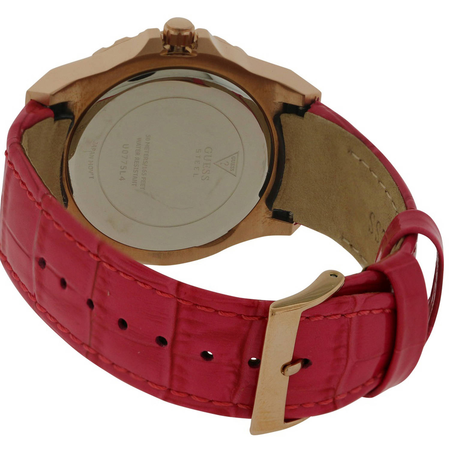 Đồng hồ GUESS Women's U0775L4 Sporty Rose Gold-Tone Stainless Steel Watch with Multi-function Dial and Pink Strap Buckle
