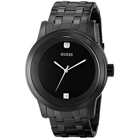Đồng hồ GUESS Men's Stainless Steel Diamond Dial Bracelet Watch, Color: Black (Model: U12604G1)