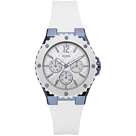Đồng hồ GUESS STEEL W0149L6,Ladies Multi-Function,White Tone,Stainless Steel Case,Silicone Strap,50m WR