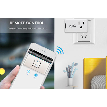 MXQ Wireless Mini Smart Outlet Wifi Enabled Smart Plug Alexa Intelligent Switch compatible