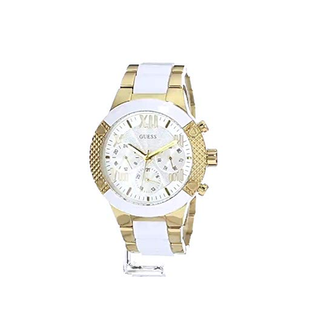Đồng hồ GUESS Women's U0770L1 Sporty Gold-Tone Stainless Steel Watch with Multi-function Dial and Pilot Buckle