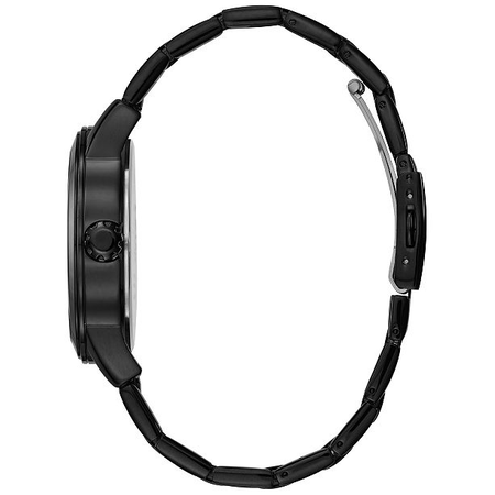 Đồng hồ GUESS Men's Stainless Steel Diamond Dial Bracelet Watch, Color: Black (Model: U12604G1)