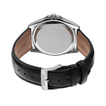 Đồng hồ Citizen Men's Black Leather Strap Watch