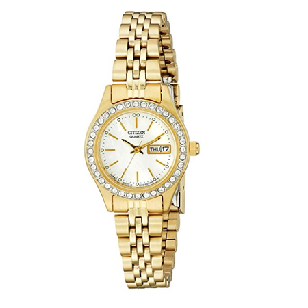 Đồng hồ Citizen Women's Goldtone Watch With Crystal Accents