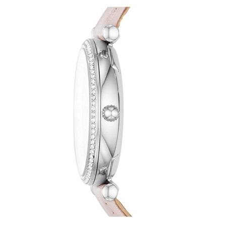 Đồng hồ Fossil Women's 'Carlie' Quartz Stainless Steel and Leather Casual Watch, Color:Pink (Model: ES4347)