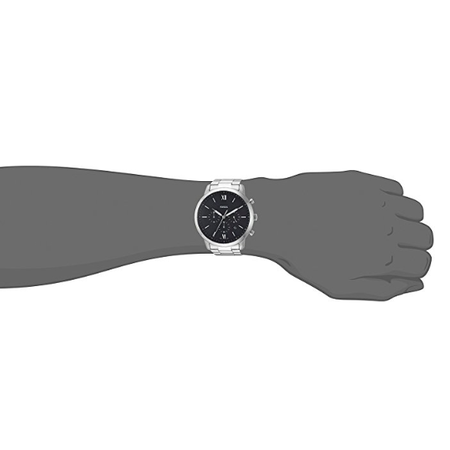 Đồng hồ Fossil Men's Silvertone Black Dial Chronograph Watch