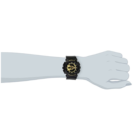 Đồng hồ Casio Women's BA-110-1ACR Baby-G Goldtone Analog-Digital Display and Black Resin Strap Watch