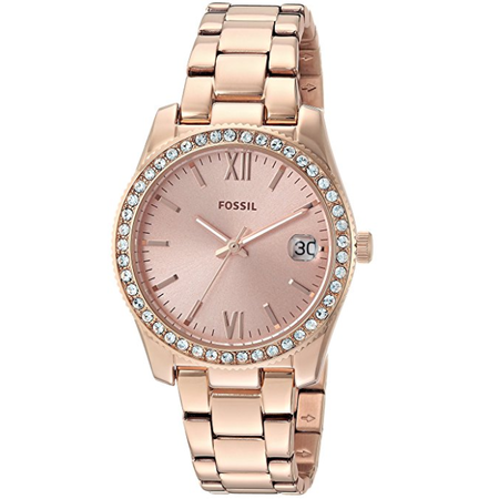 Đồng hồ Fossil Rose Goldtone Small Round Bracelet Watch