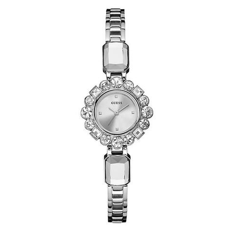 Đồng hồ GUESS Women's U0701L1 Dressy Jewelry Inspired Silver-Tone Watch with Self-Adjustable Bracelet