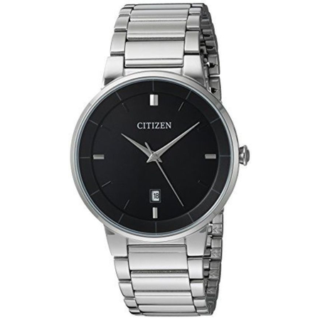 Đồng hồ Citizen Men's 40mm Stainless Steel Quartz Watch Black Dial BI-5010-59E