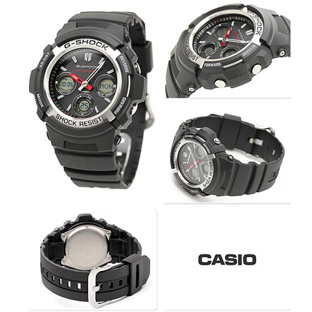 Đồng hồ G-Shock AWG-M100-1ACR Men's Tough Solar Atomic Black Resin Sport Watch 4.2 out of 5 stars    318 customer reviews  | 52 answered questions