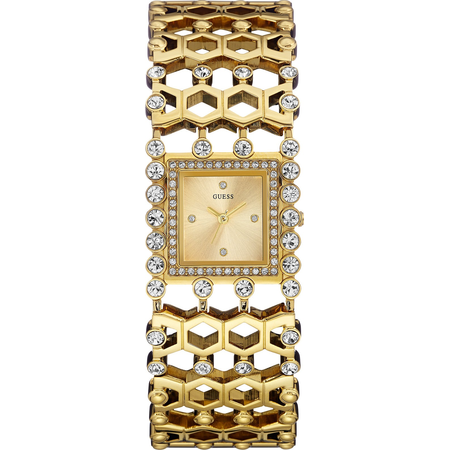 Đồng hồ GUESS Women's U0574L2 Gold-Tone Watch with Crystals & Adjustable Links