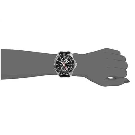 Đồng hồ GUESS Women's Quartz Stainless Steel and Silicone Casual Watch, Color:Black (Model: U0798G1)