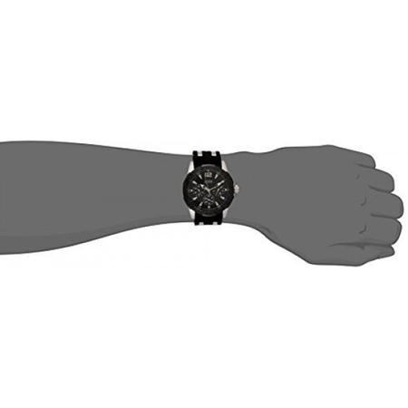 Đồng hồ GUESS Men's Stainless Steel Casual Silicone Watch, Color Silver-Tone/Black (Model: U0366G1)