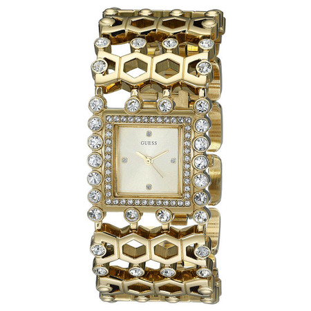 Đồng hồ GUESS Women's U0574L2 Gold-Tone Watch with Crystals & Adjustable Links
