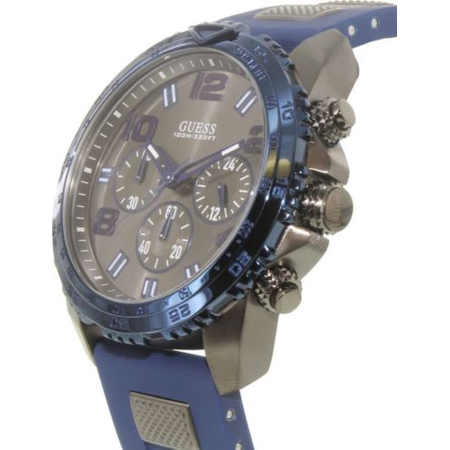Đồng hồ Guess Men's U0599G2 Silicone Sporty Multi-Function Analog Quartz Movement Blue Watch