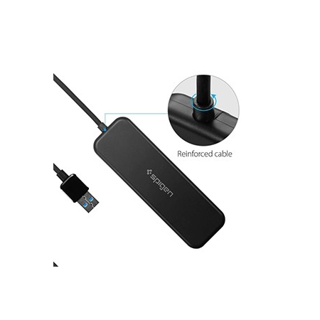Spigen Essential F100 4-Port Ultra Slim USB 2.0 Gen 1 Hub - Retail Packaged