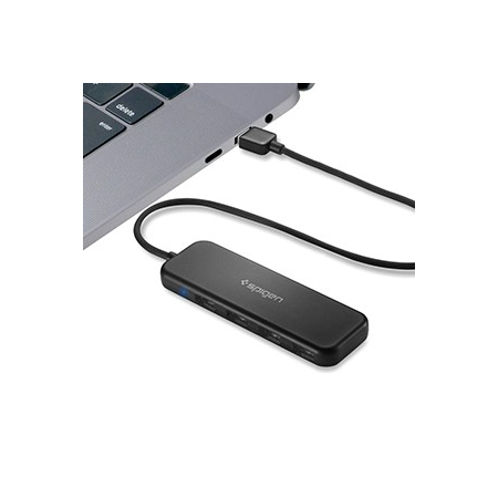 Spigen Essential F100 4-Port Ultra Slim USB 2.0 Gen 1 Hub - Retail Packaged