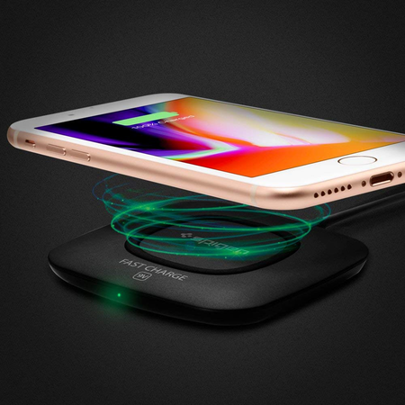 Sạc không dây Spigen Essential F301W Ultra Slim Wireless Charger - White